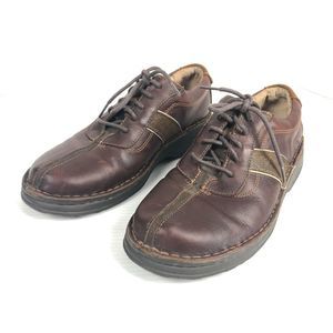 Clarks Mens Casual Brown Leather Lace Shoes 9.5 US